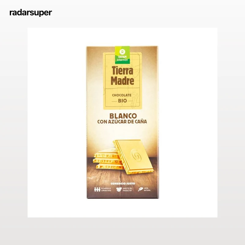 INTERMÓN OXFAM Chocolate blanco con azúcar de caña ecológico INTERMÓN OXFAM 100 g.