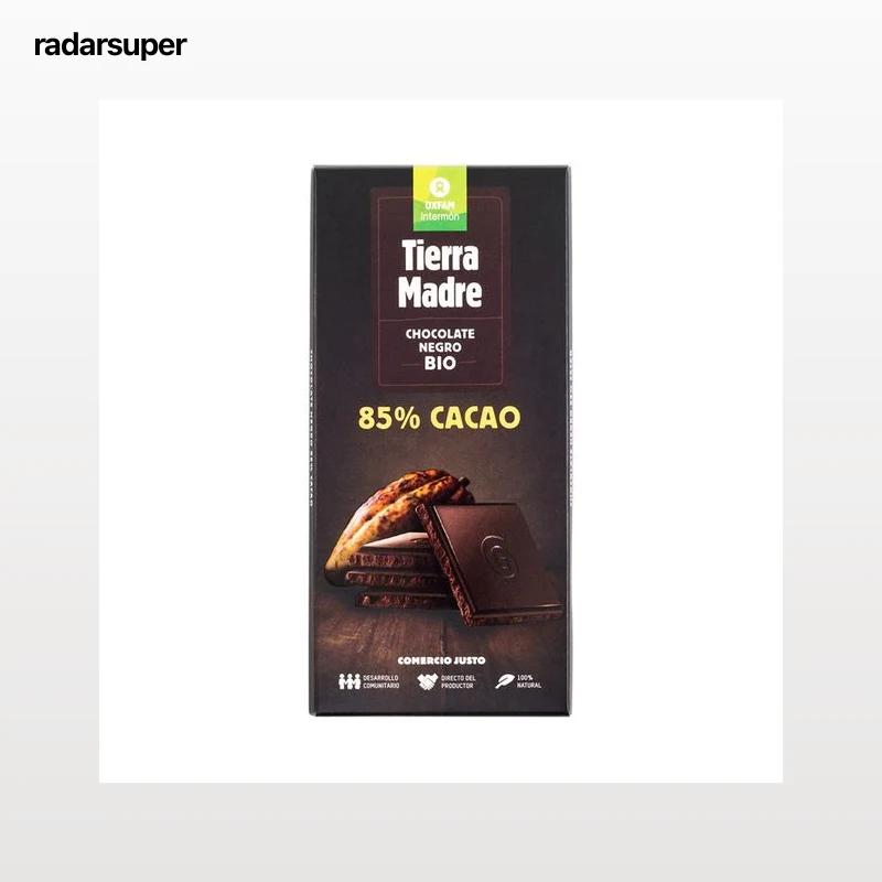INTERMÓN OXFAM Chocolate negro 85 % cacao ecoógico INTERMON OXFAN 100 g.