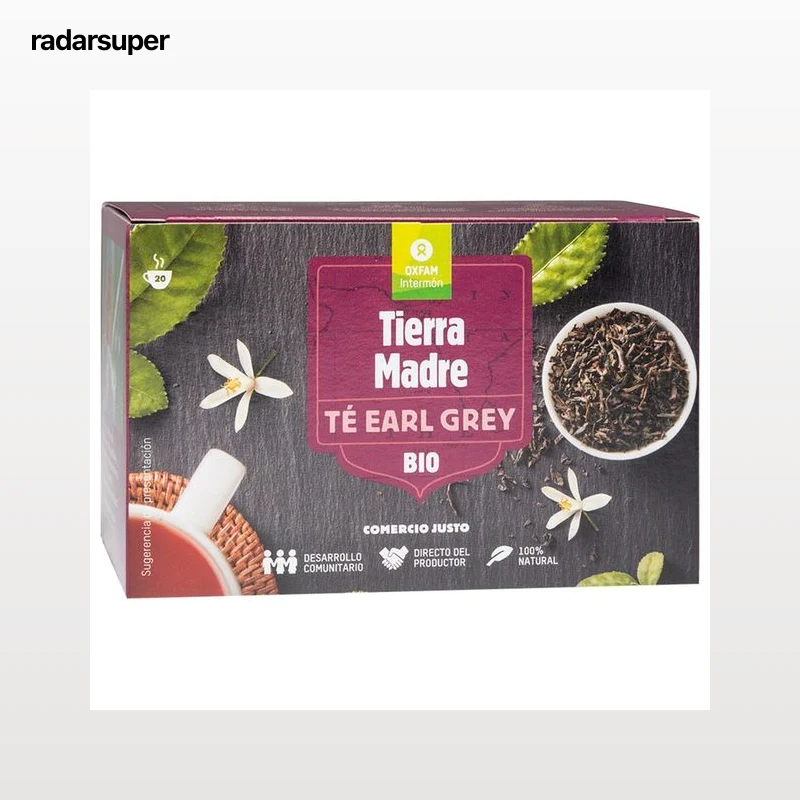 INTERMÓN OXFAM Te negro Earl Grey de agricultura ecológica INTERMÓN OXFAM TIERRA MADRE 40 g.