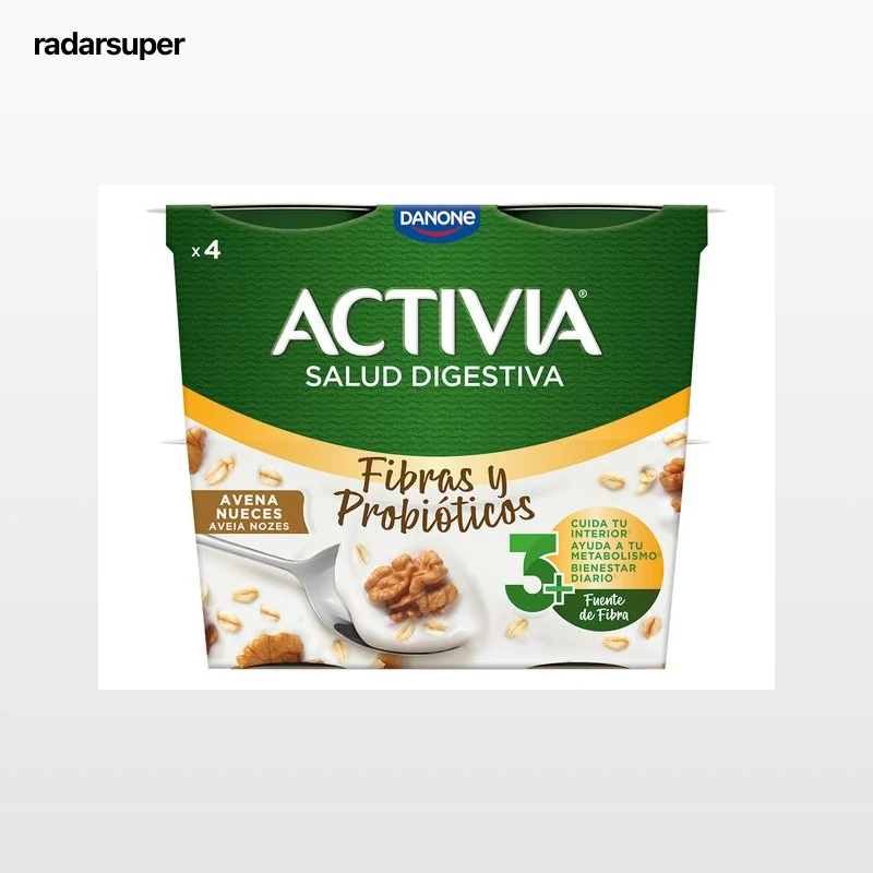 IOGURTE ACTIVIA BIFIDUS AVEIA E NOZES 4X120G