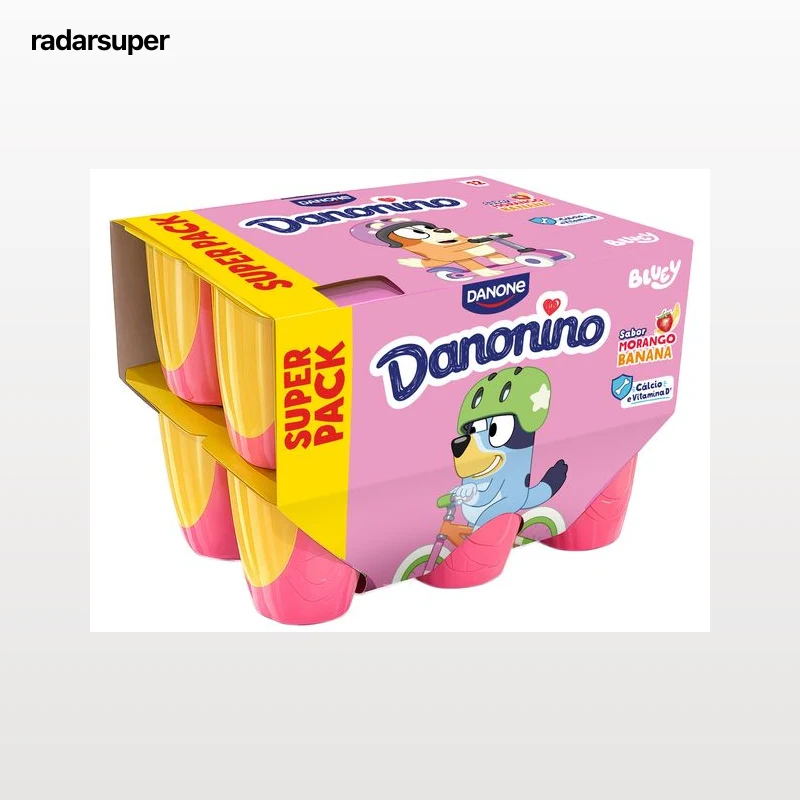 IOGURTE DANONINO PETIT MORANGO E BANANA 12X50G