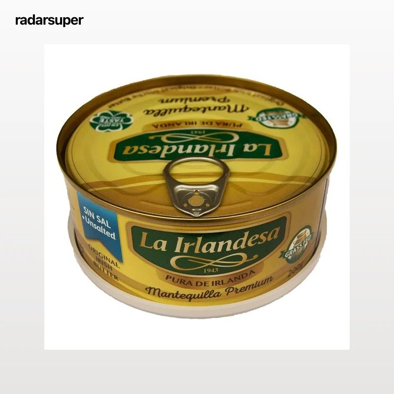 LA IRLANDESA Mantequilla sin sal premium pura de Irlanda, lata 200 g.
