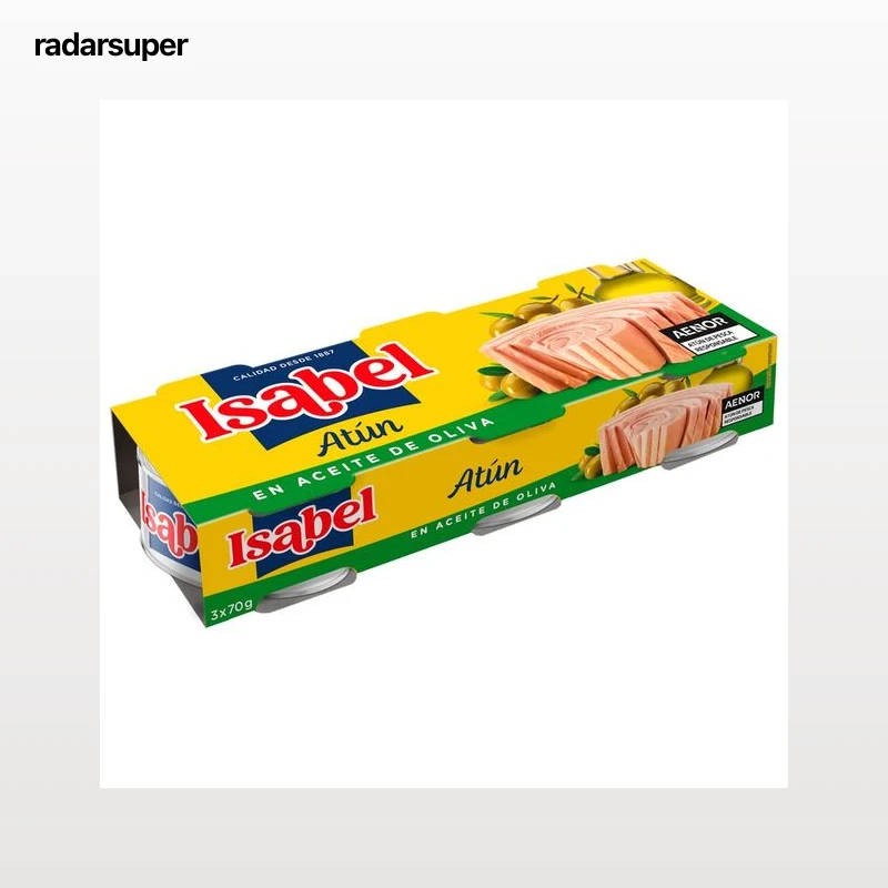 ISABEL Atún en aceite de oliva pack de 3 uds.x 52 g.