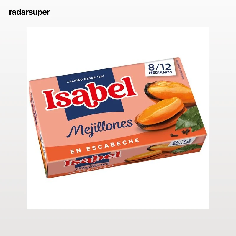 ISABEL Mejillones en escabeche 8/12 piezas lata de 69 g.