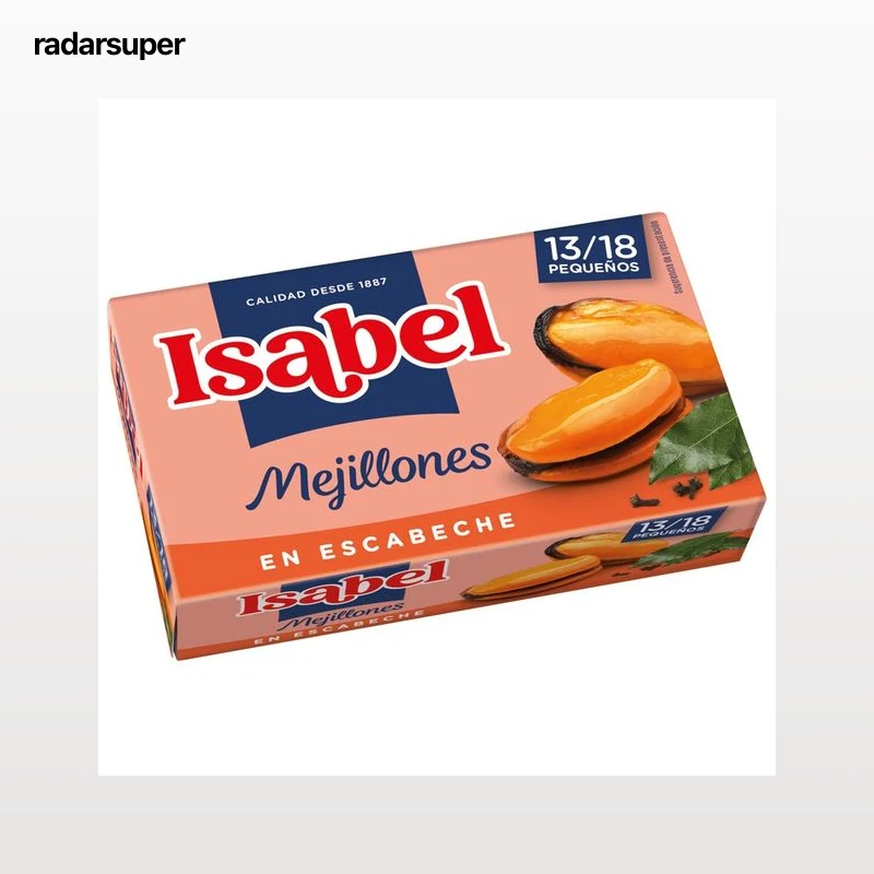 ISABEL Mejillones frescos de campaña en escabeche, 13/18 piezas 69 g.