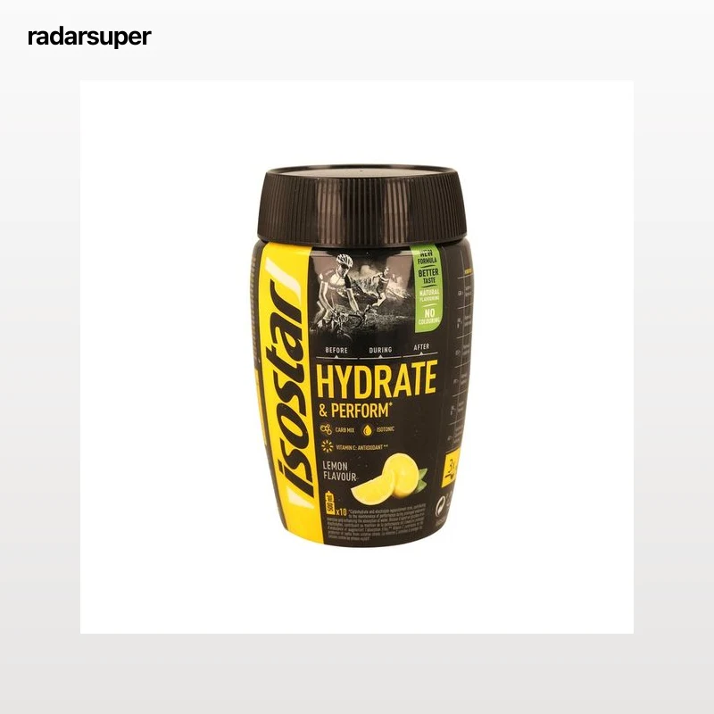 ISOSTAR Bebida deportiva isotónica en polvo con sabor a limón Hydrate & Perform, 400 g.
