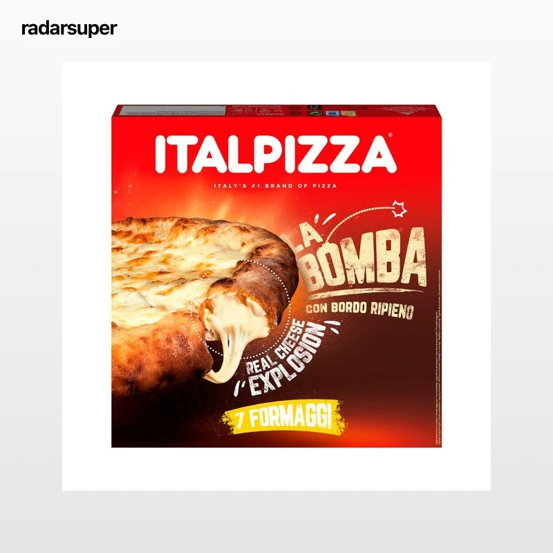 ITALPIZZA La bomba Pizza congelada a los 7 quesos 450 g.