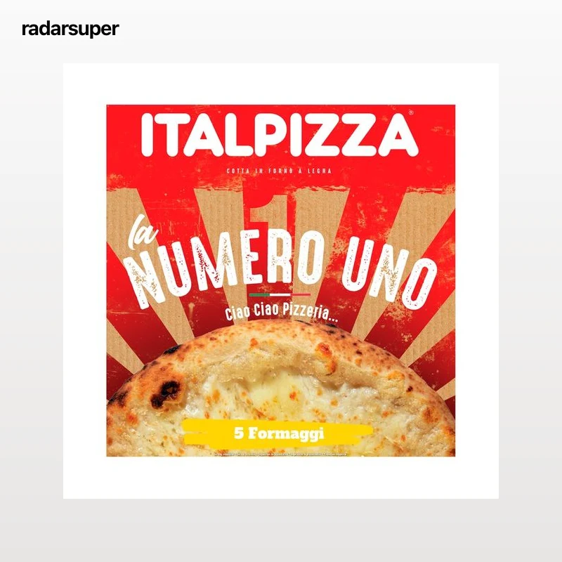 ITALPIZZA Pizza congelada a los 5 quesos 410 g.
