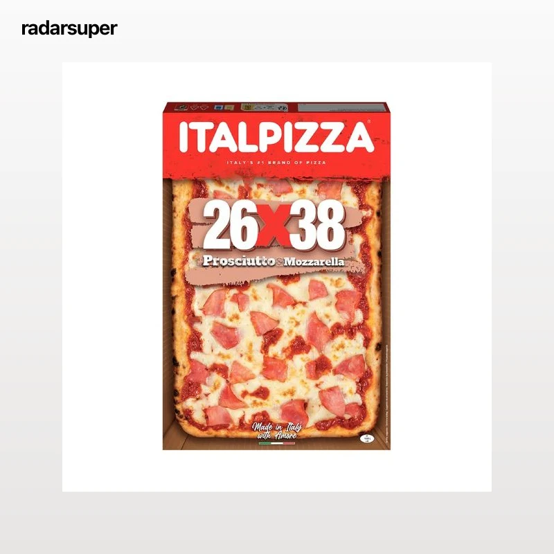 ITALPIZZA Pizza prosciutto & mozzarella 26 x 38 560 g.
