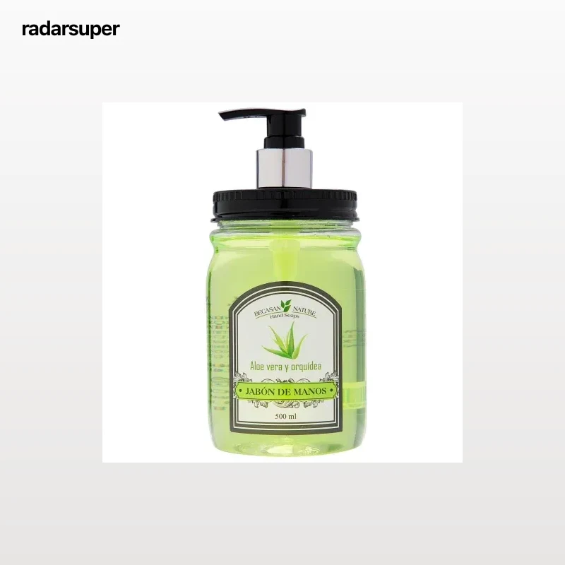 Jabón de manos líquido de aloe vera y orquídea Becasan Nature 500 ml.