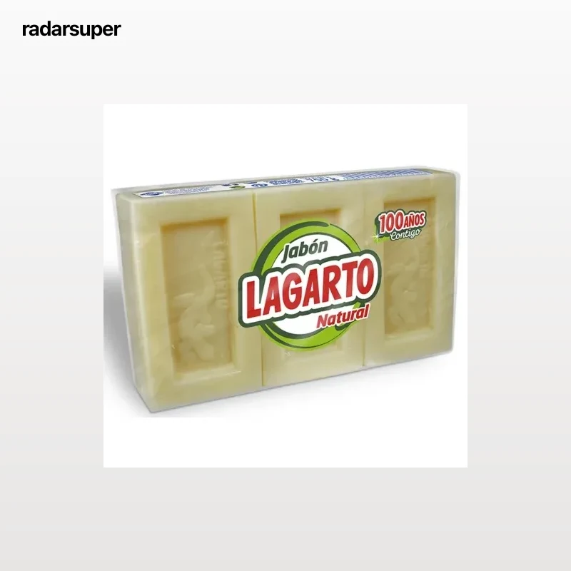 Jabón en pastillas natural Lagarto pack de 3 unidades de 200 g.