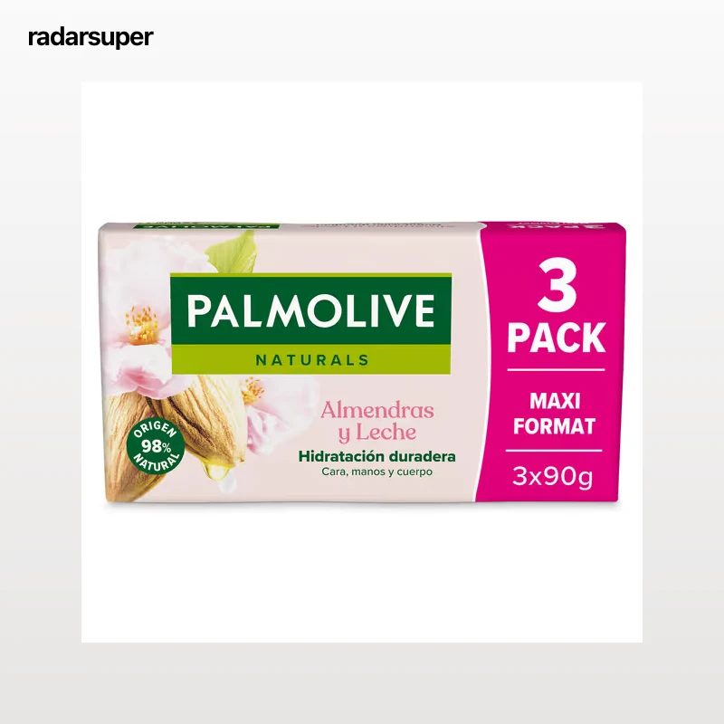 Jabón de manos solido con almendra y leche Palmolive 3 x 90 g