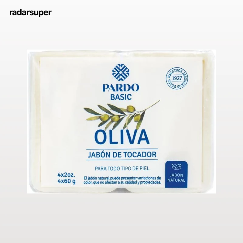 Jabón tocador Pardo Basic 4 unidades 240 gr Oliva