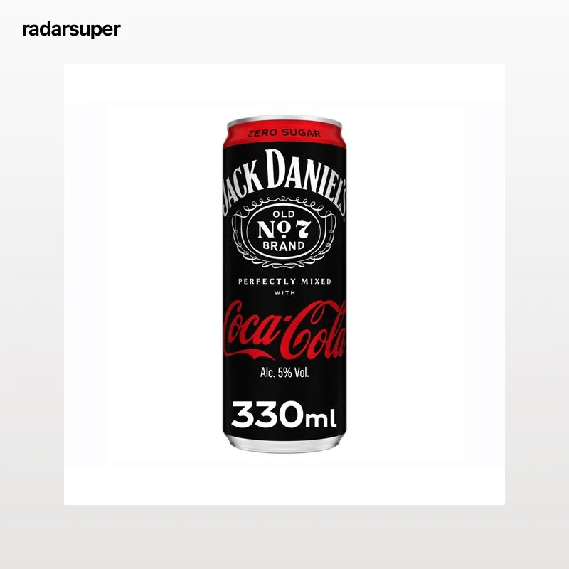 JACK DANIEL´S & COCA-COLA zero azúcar lata 330 ml.