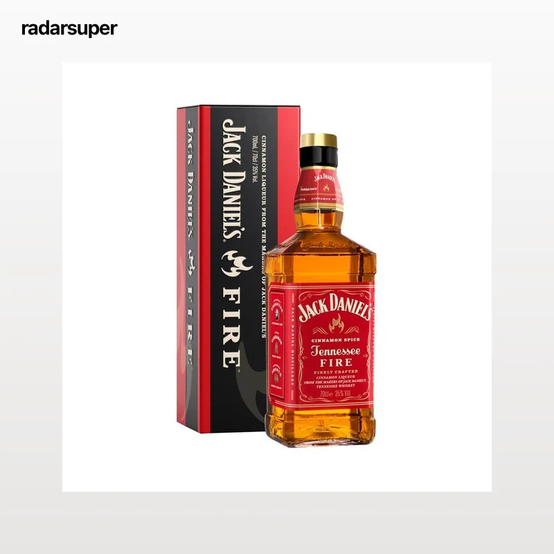 JACK DANIEL"S Fire Tennessee Whiskey con un toque de canela de Ceylna y un acabado picante 70 cl.