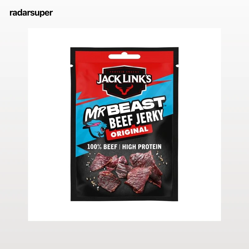 JACK LINK´S Mr beast Tiras de carne 100% de vacuno seca, con alto contenido en proteina 25 g.