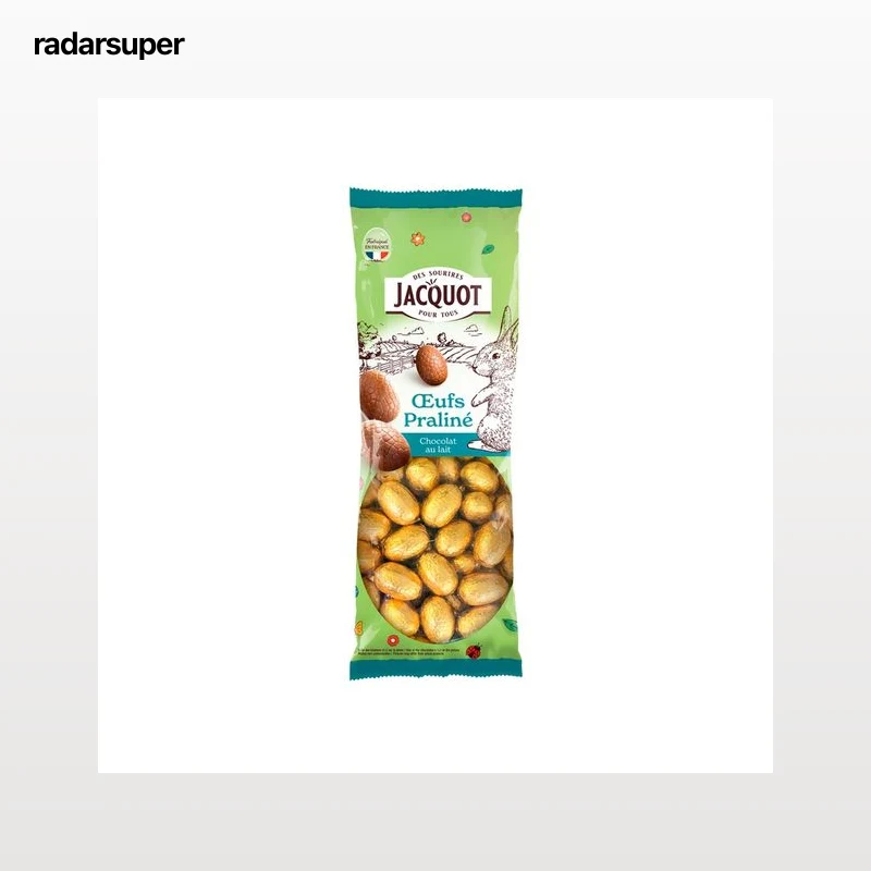 JACQUOT Surtido de huevos de Pascua de chocolate con leche relleno de praliné 594 g.