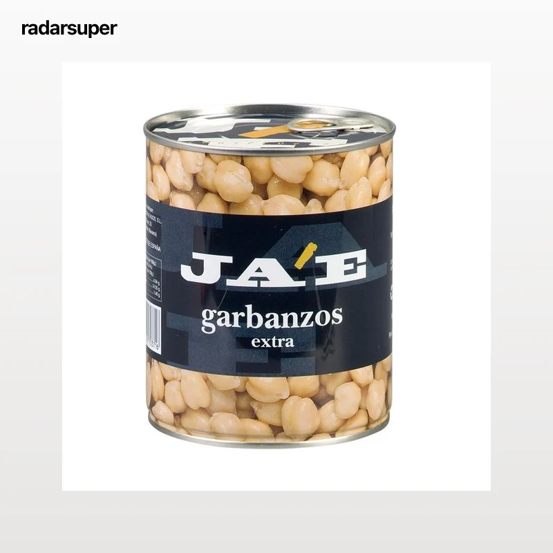 JAE Garbanzos cocidos lata de 500 g.
