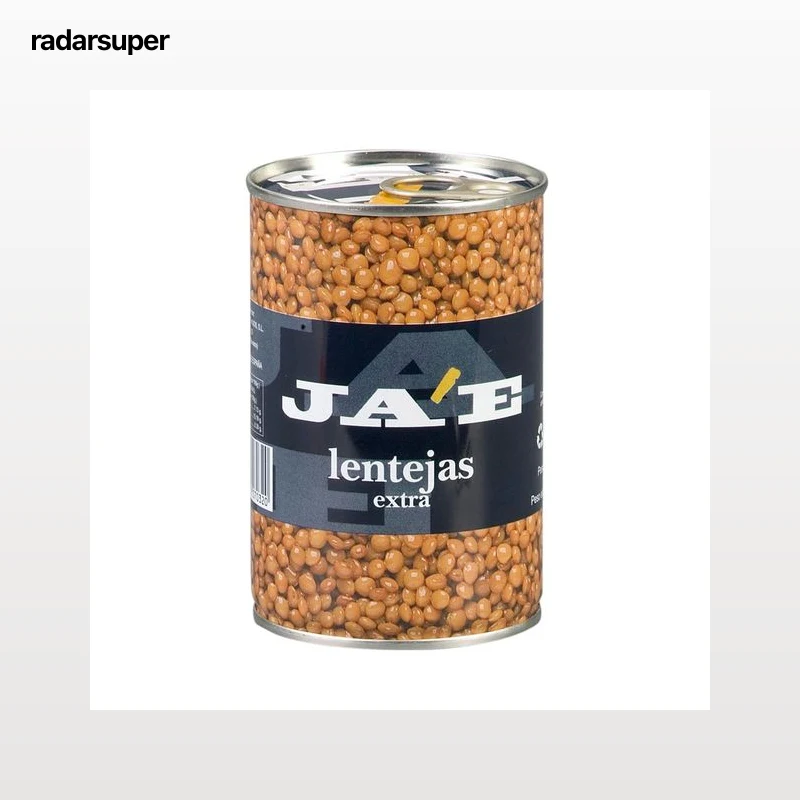 JAE Lentejas cocidas lata de 250 g.