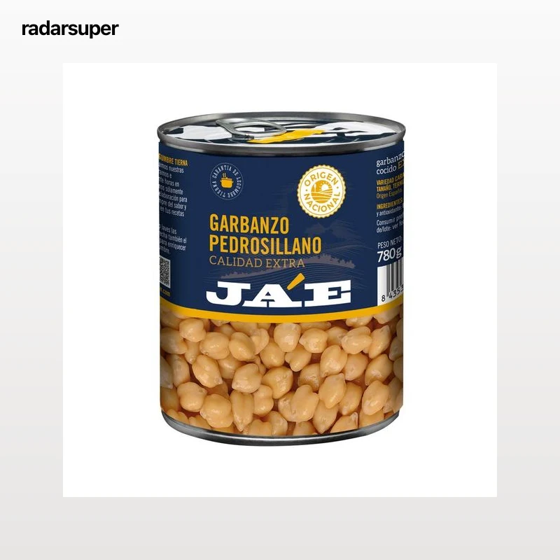 JAE Pedrosillano Garbanzos cocidos calidad extra, 500 g.