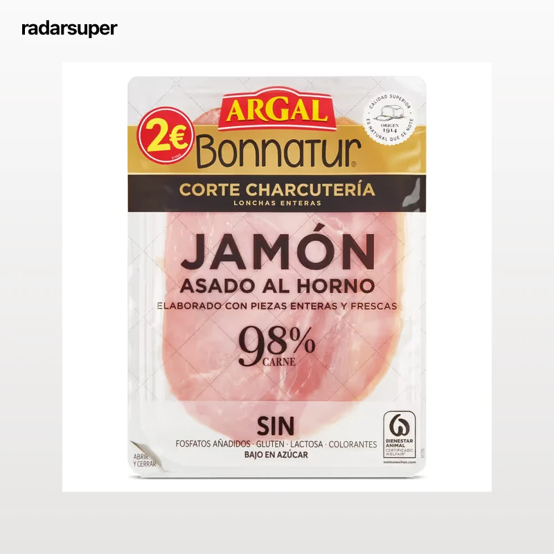 Jamón asado al horno 98% Bonnatur 100 g