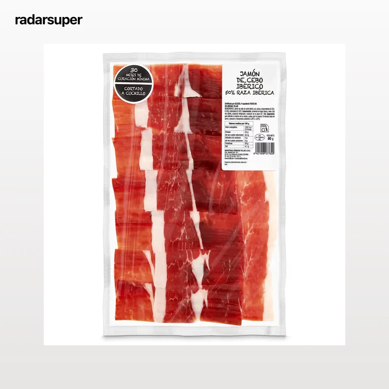 Jamón de cebo 50% raza ibérica Villar 80 g