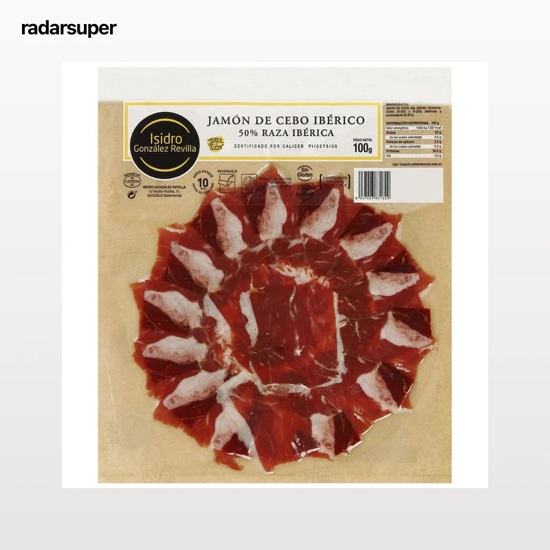 Jamón de cebo 50% raza ibérico Isidro Revilla 100 gr