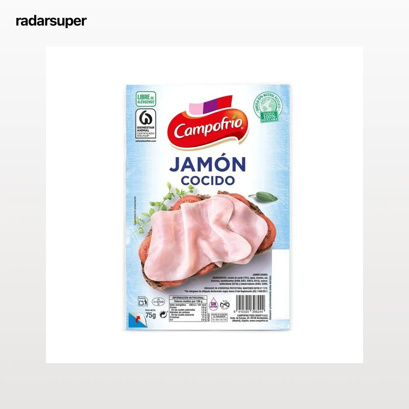 Jamón cocido Campofrío 75gr