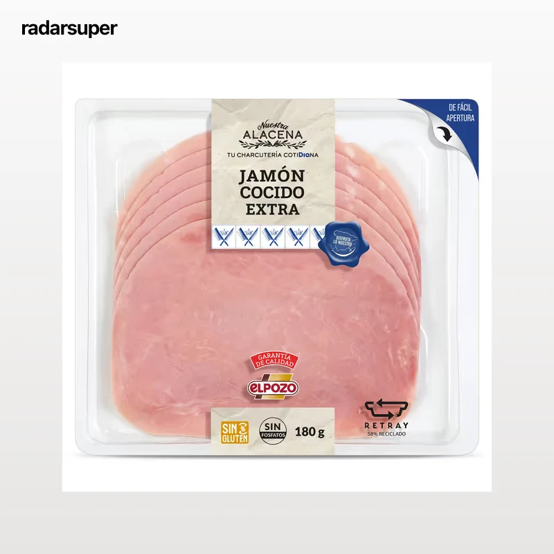 Jamón cocido extra Dia Nuestra Alacena 180 g
