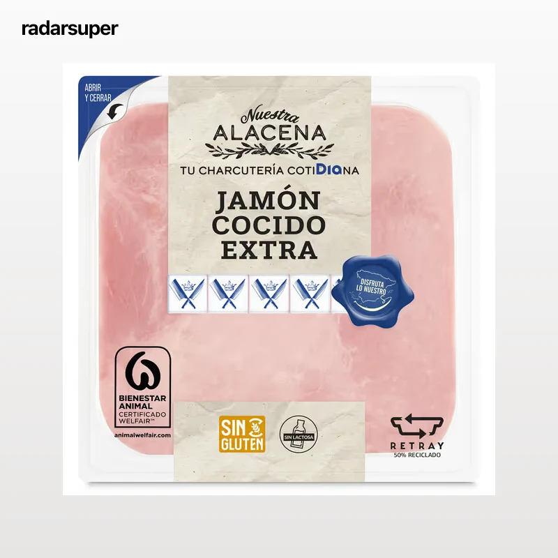 Jamón cocido extra Dia Nuestra Alacena 250 g