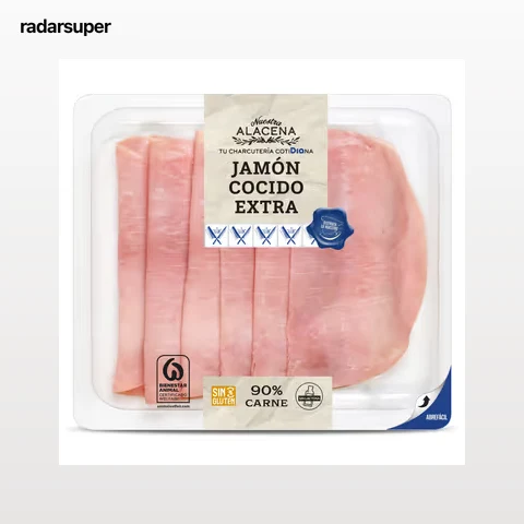 Jamón cocido extra 90% Dia Nuestra Alacena 180 g