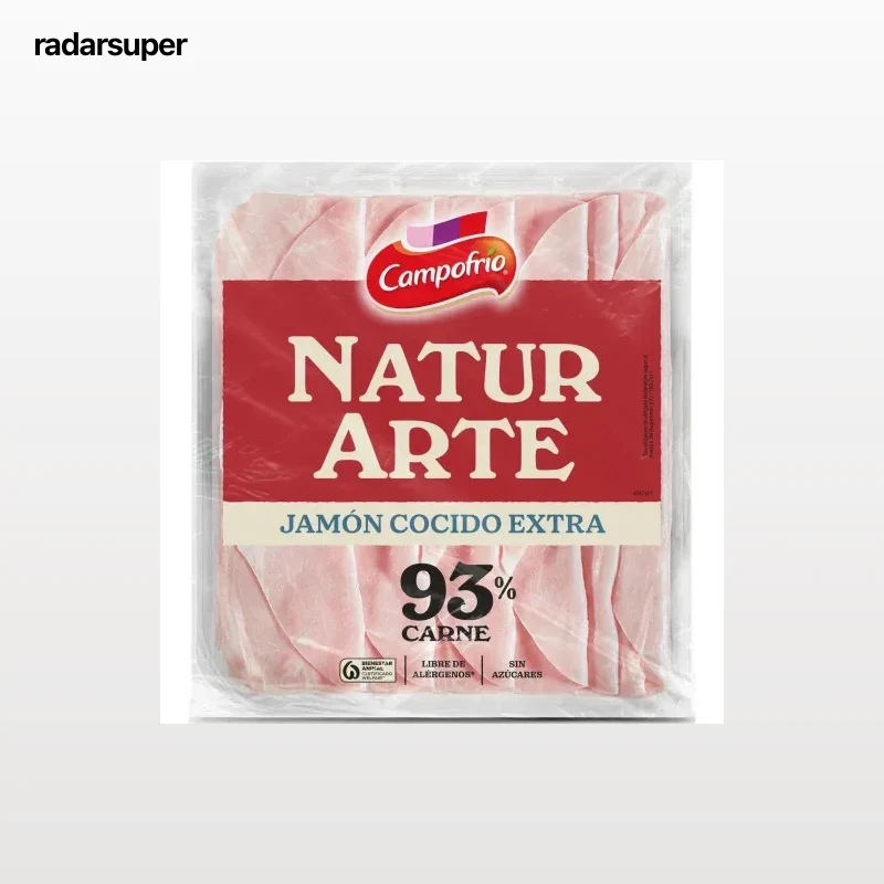Jamón cocido extra Campofrio Natur Arte 120 g.