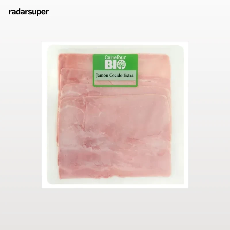 Jamón cocido extra ecológico en lonchas Carrefour Bio sin lactosa 100 g