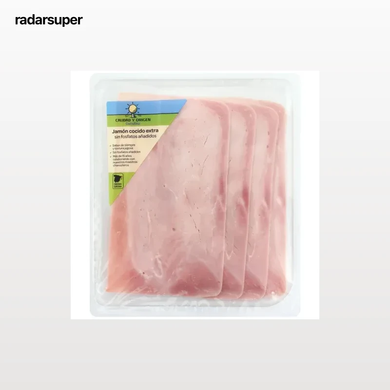 Jamón cocido extra sin fosfatos en lonchas Círculo de Calidad 155 g