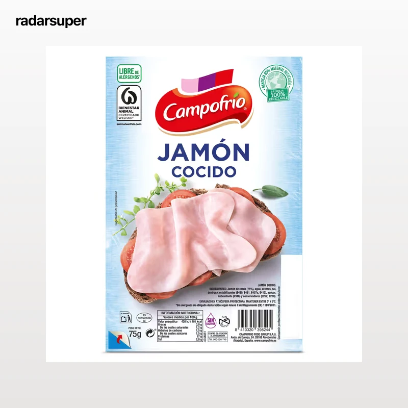Jamón cocido Campofrío Finissimas 75 g