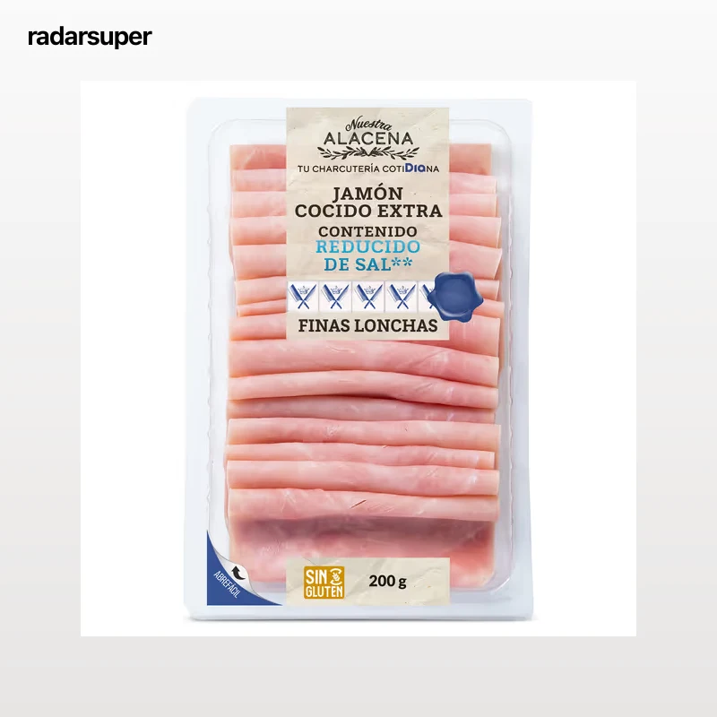 Jamón cocido reducido en sal Dia Nuestra Alacena 200 g