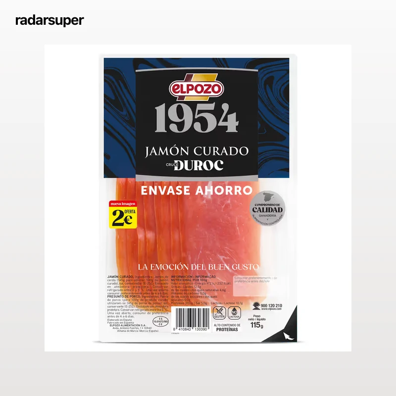 Jamón curado Elpozo 1954 100 g