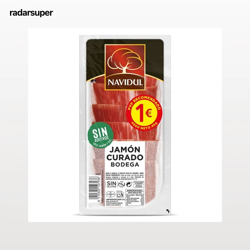 Jamón curado Navidul 45 g