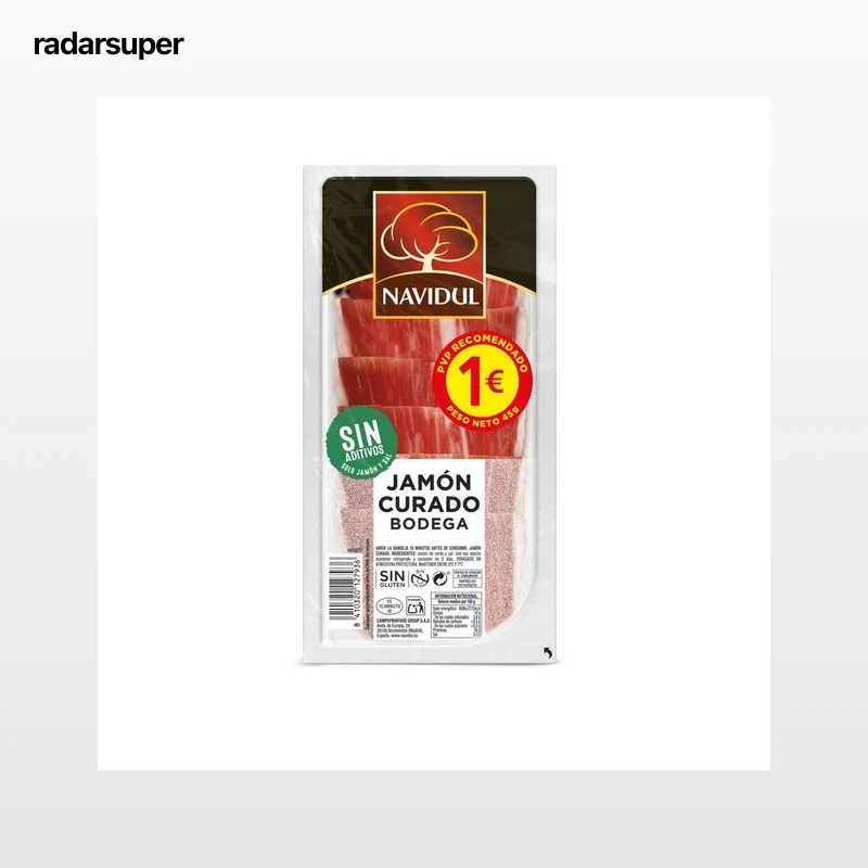 Jamón curado en lonchas Navidul 45 gr