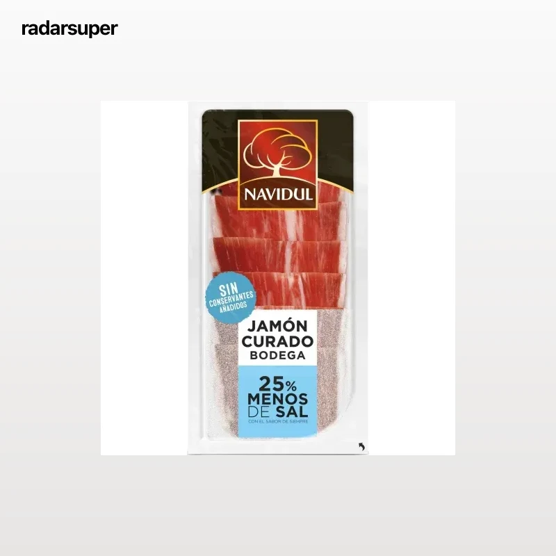 Jamón curado reducido en sal en lonchas Navidul 45 g