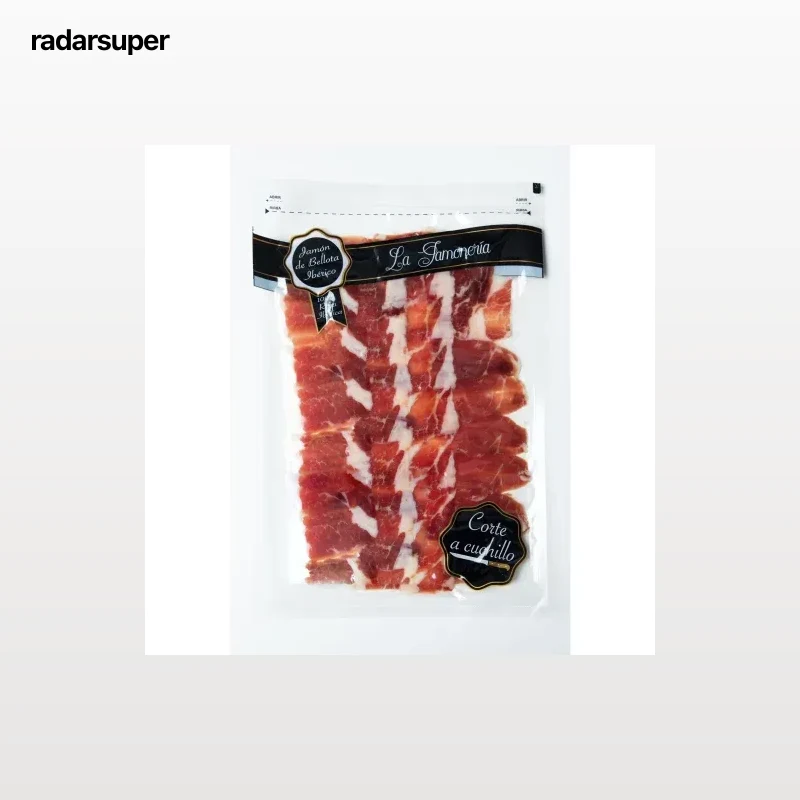 Jamón de Bellota Ibérico 100% Raza Ibérica cortado a cuchillo 80 g