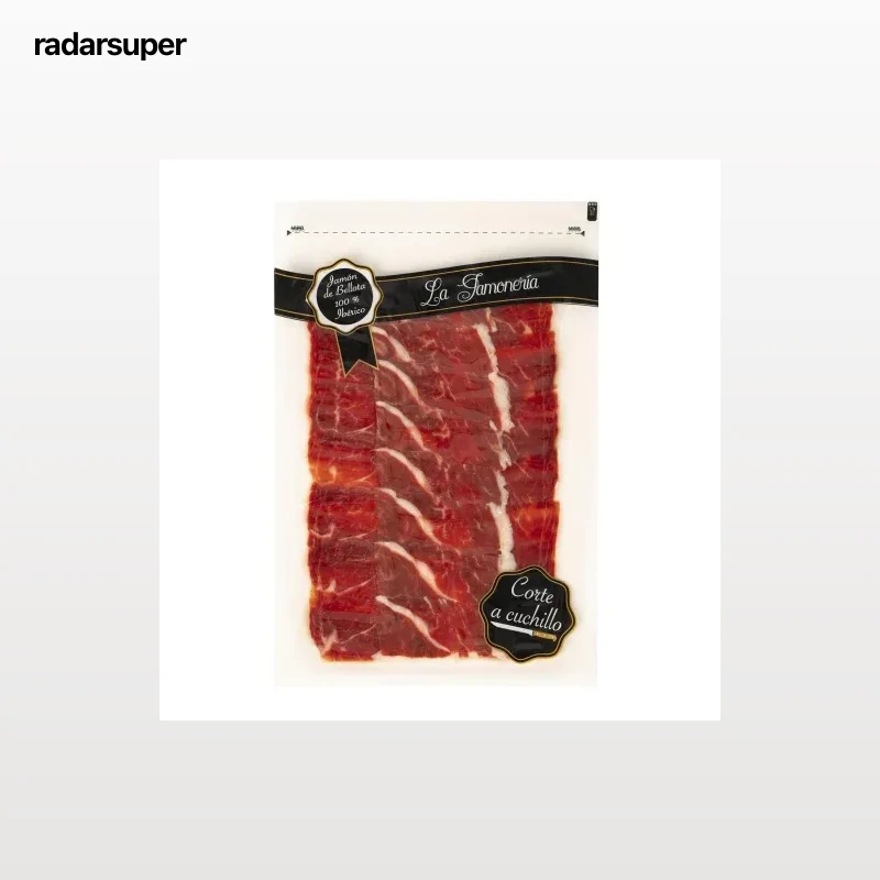 Jamón de Bellota Ibérico 100% Raza Ibérica en lonchas corte a cuchillo Carrefour 80 g aprox