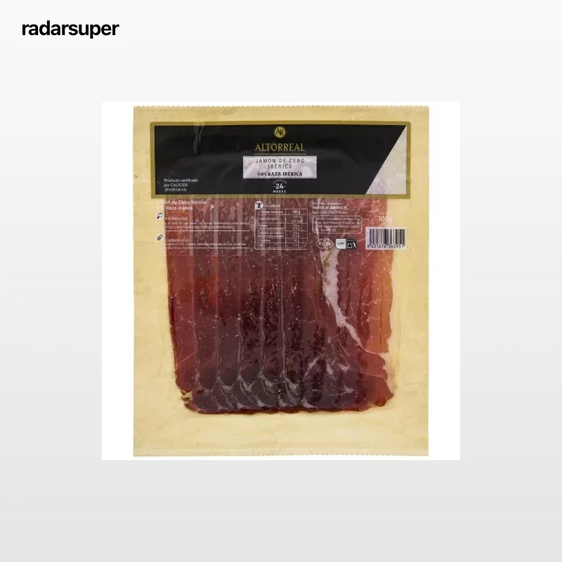 Jamón de cebo ibérico 50% raza ibérica Altorreal 100 g.