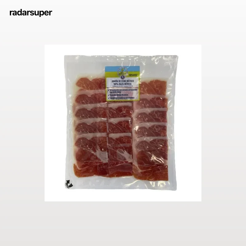 Jamón de Cebo Ibérico 50% Raza Ibérica en lonchas Círculo de Calidad sin gluten 100 g