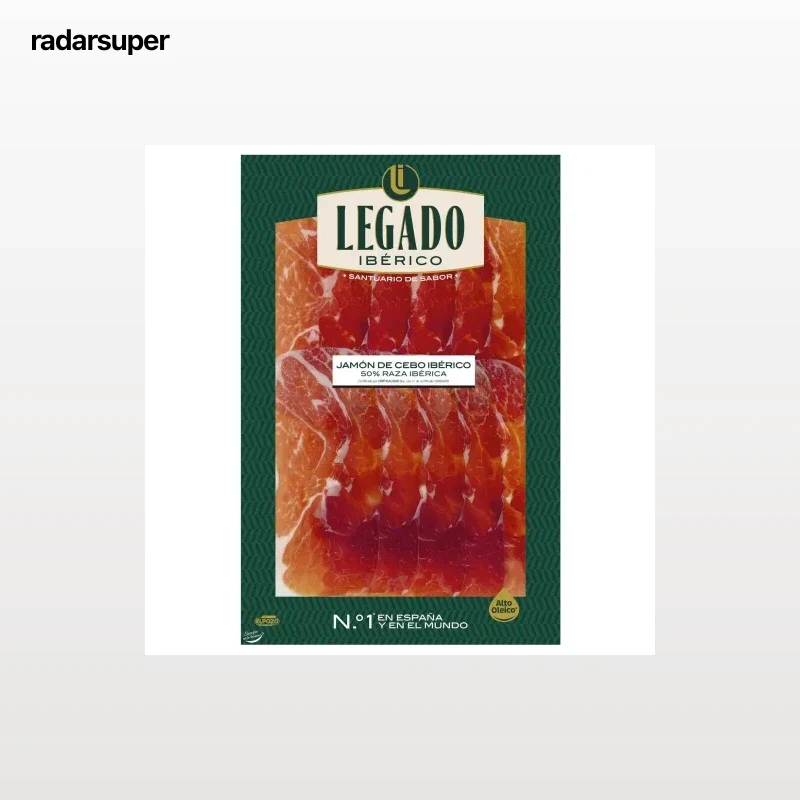 Jamón de Cebo Ibérico 50% Raza ibérica en lonchas ElPozo Legado sin gluten y sin lactosa 200 g