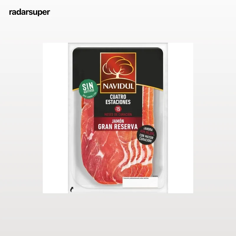 Jamón gran reserva Navidul sin gluten y sin lactosa 70 g.