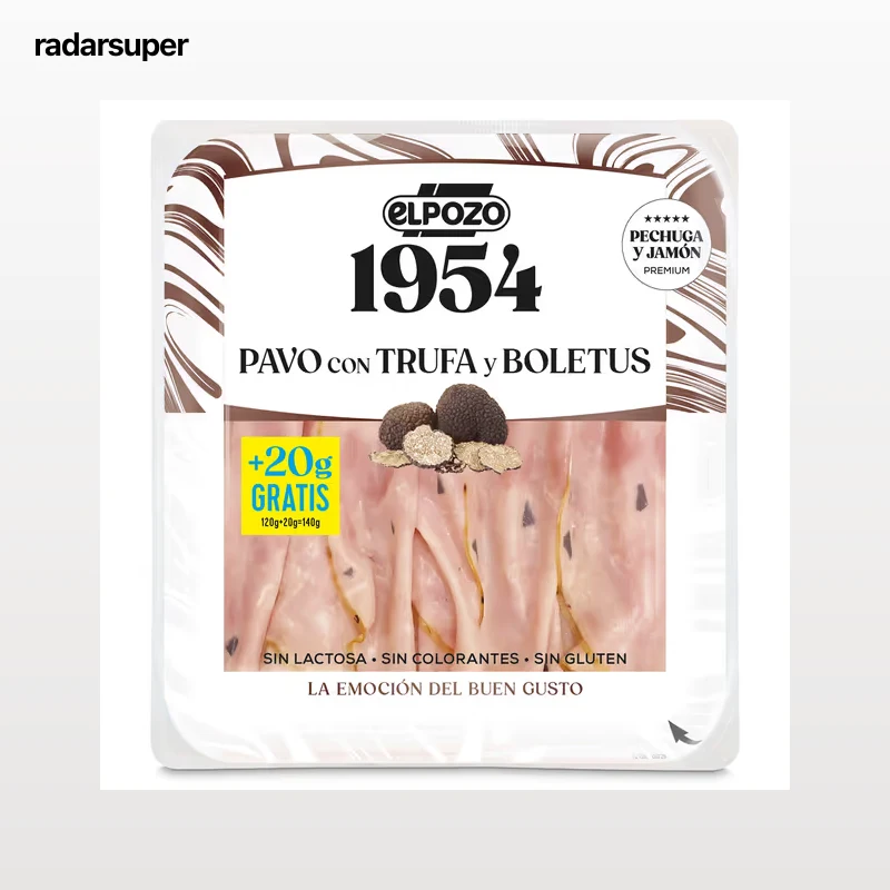Jamón de pavo con trufa y boletus Elpozo 120 g