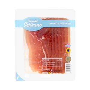 Jamón serrano gran reserva Hacendado sin aditivos lonchas