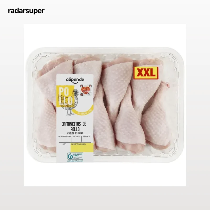 Jamoncitos de pollo XXL (Muslos de pollo) bandeja Alipende 1,5kg aprox