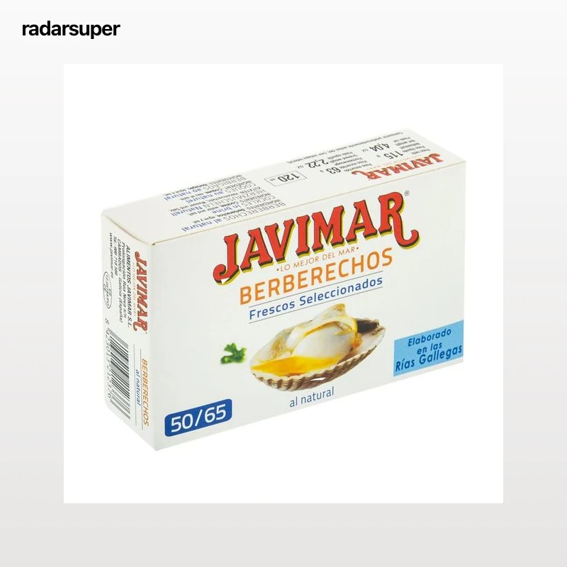JAVIMAR Berberechos frescos al natural 50/65 uds, 115 g